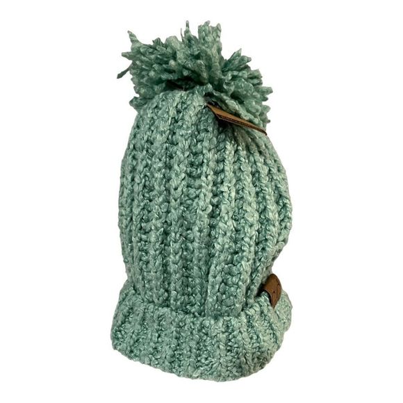 Sea foam green CC pom hat NWT - Picture 4 of 6